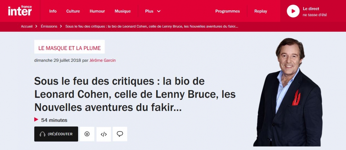 France Inter Podcast Le Masque Et La Plume « Le masque et la plume » | Les Éditions L'échappée